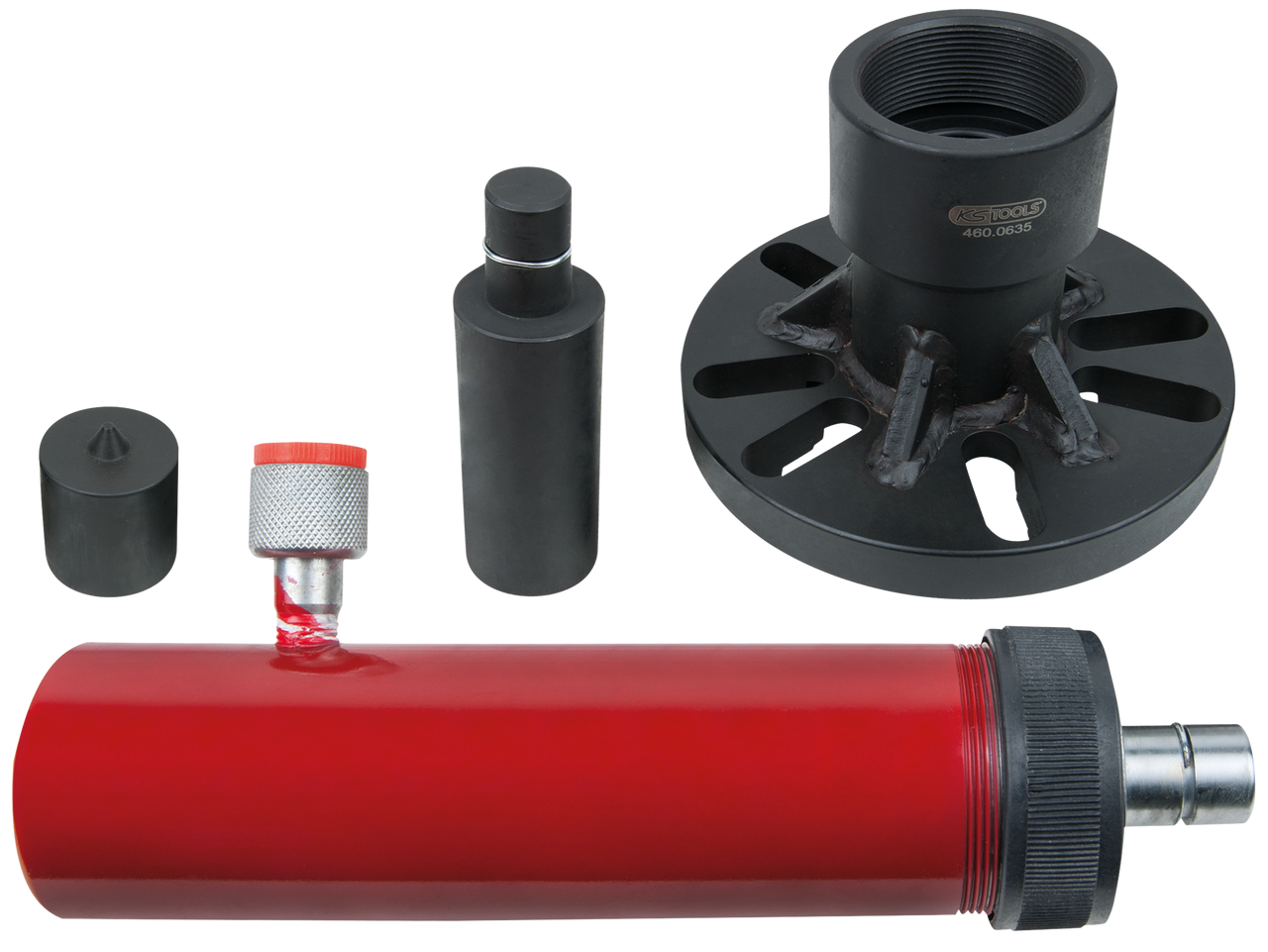 KS Tools Universal-Riemenscheiben-Abzieher-Satz mit Hydraulik-Zylinder, 4-tlg