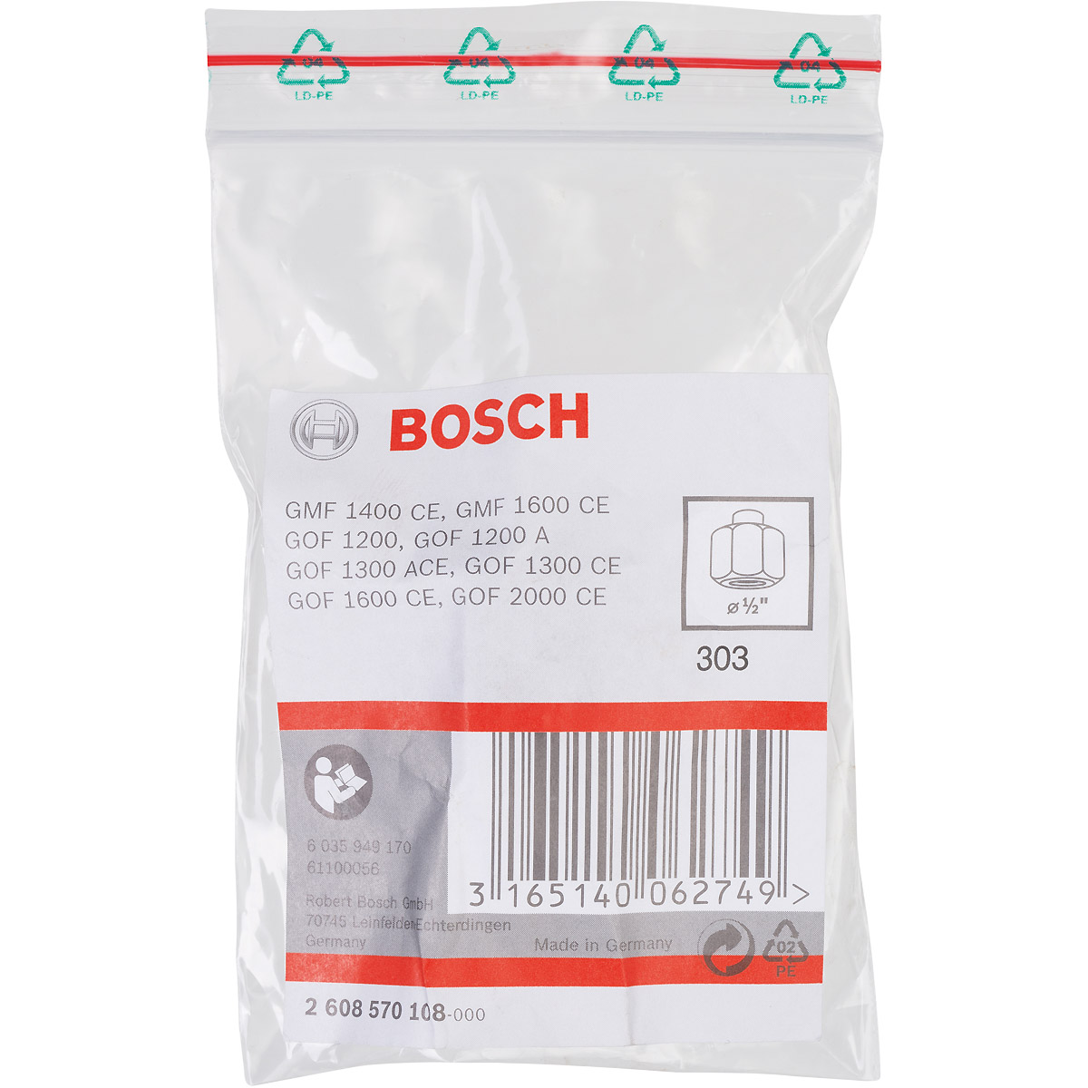 Bosch Spannzange, 1/2 Zoll, 24 mm