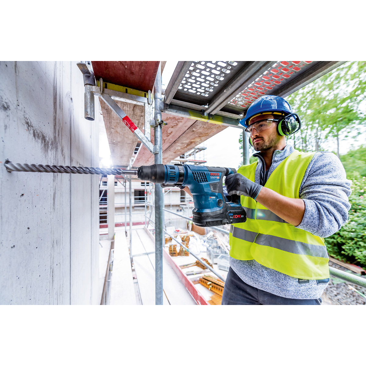 Bosch Akku-Bohrhammer BITURBO mit SDS max GBH 18V-36 C, 2 x Akku ProCORE18V 8.0Ah
