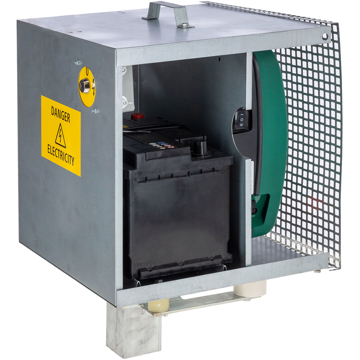 Kerbl Metall-Akkukasten elektrifizierbar