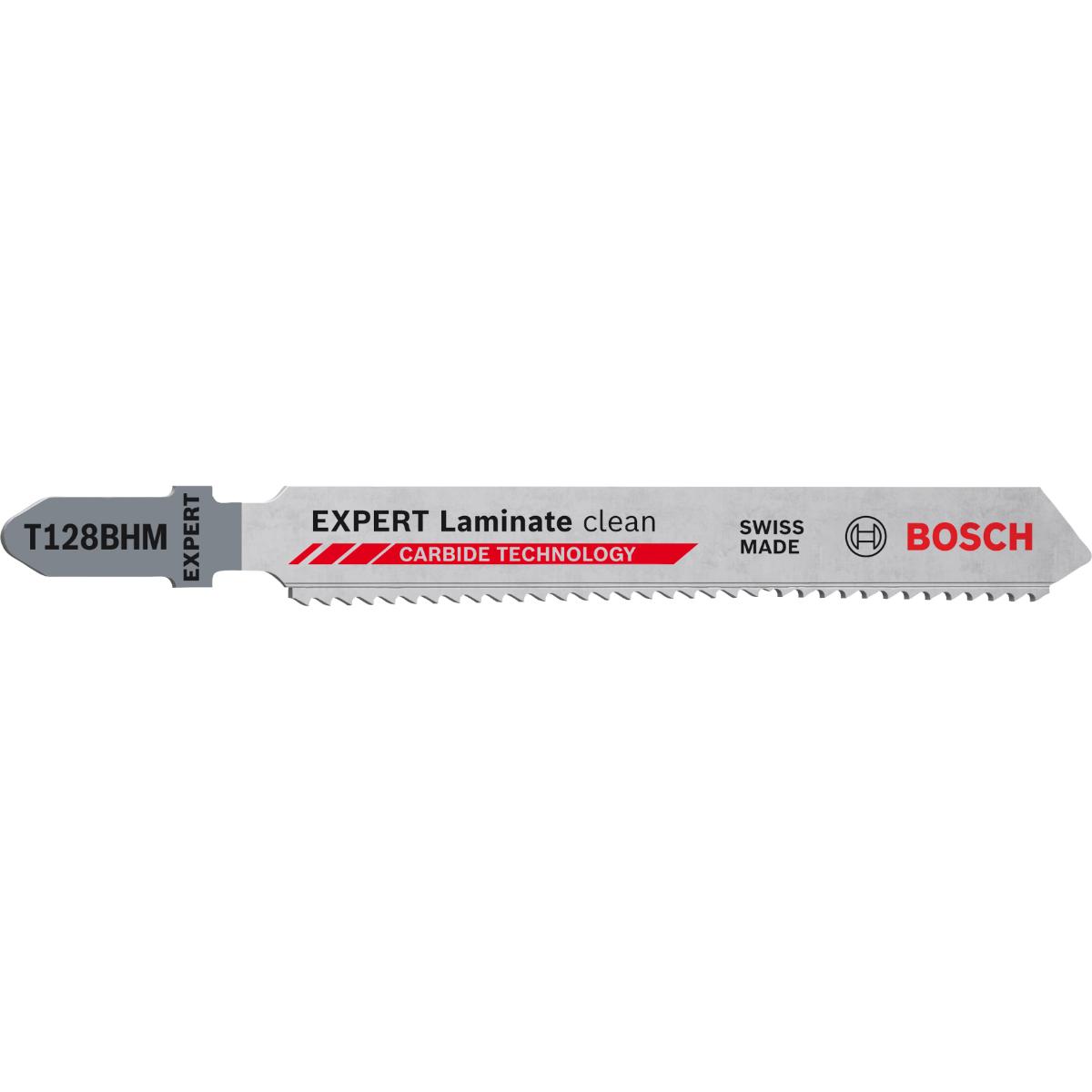Bosch EXPERT ‘Laminate Clean’ T128 BHM Stichsägeblatt, 3 Stück