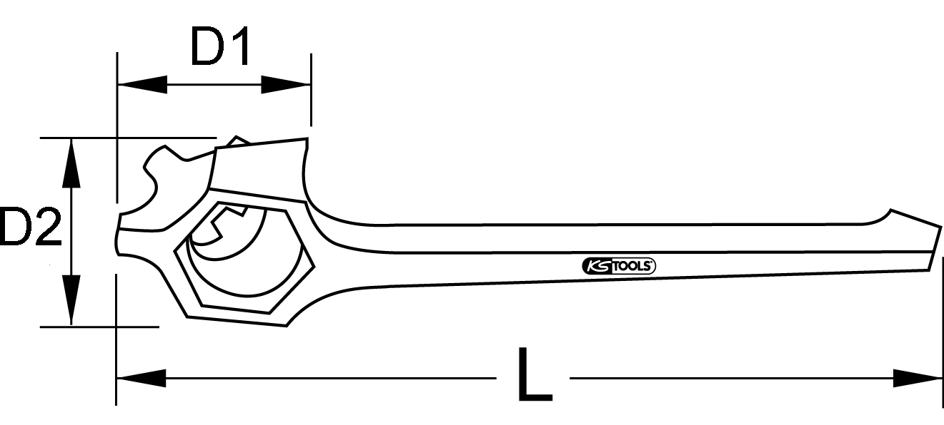 KS Tools BRONZEplus Universalschlüssel 300 mm