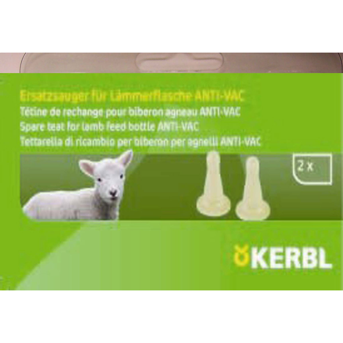 Kerbl Ersatzsauger für Plexiglasflasche 2er Pack