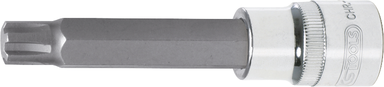 KS Tools 1/2" CHROMEplus Bit-Stecknuss RIBE,lang