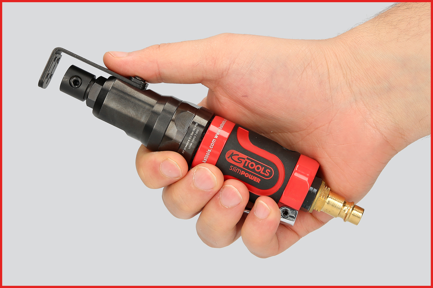 KS Tools SlimPOWER Mini-Druckluft-Karosserie-Stichsäge, 170mm