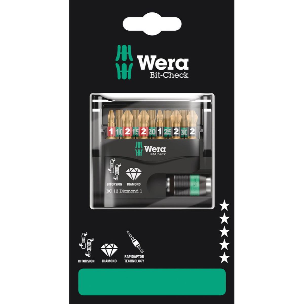 Wera Bit-Check 12 Diamond 1 SB, 12-teilig