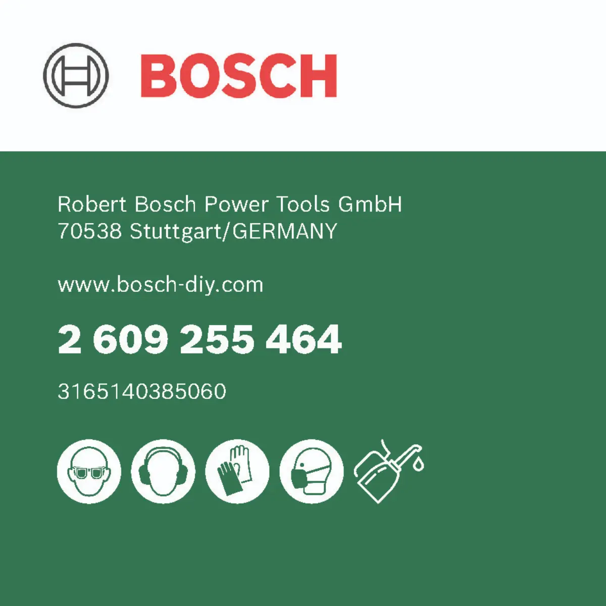 Bosch Glas- und Fliesenbohrer D= 3,0 mm, L= 58 mm