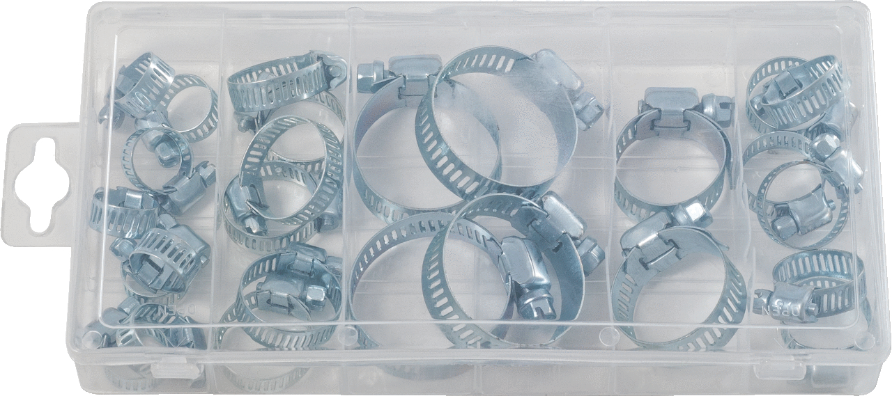 KS Tools Sortiment Schlauchschellen, Ø 16-40mm, 26-tlg