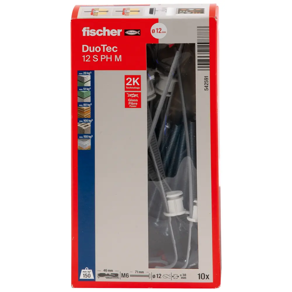 Fischer Nylon-Kippdübel DuoTec 12 S PH M (10)