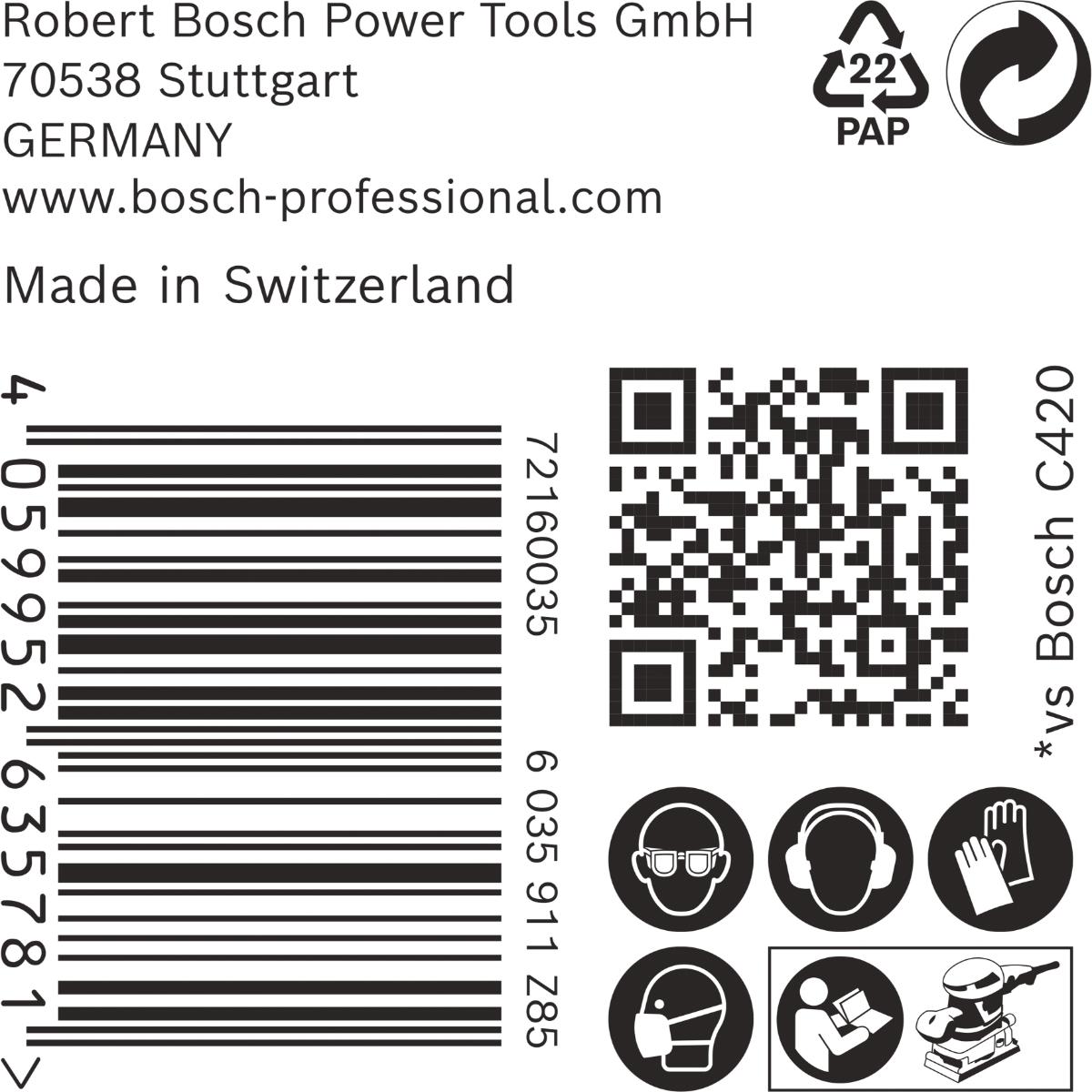Bosch EXPERT M480 Schleifnetz, 115 x 107 mm, 50 Stück