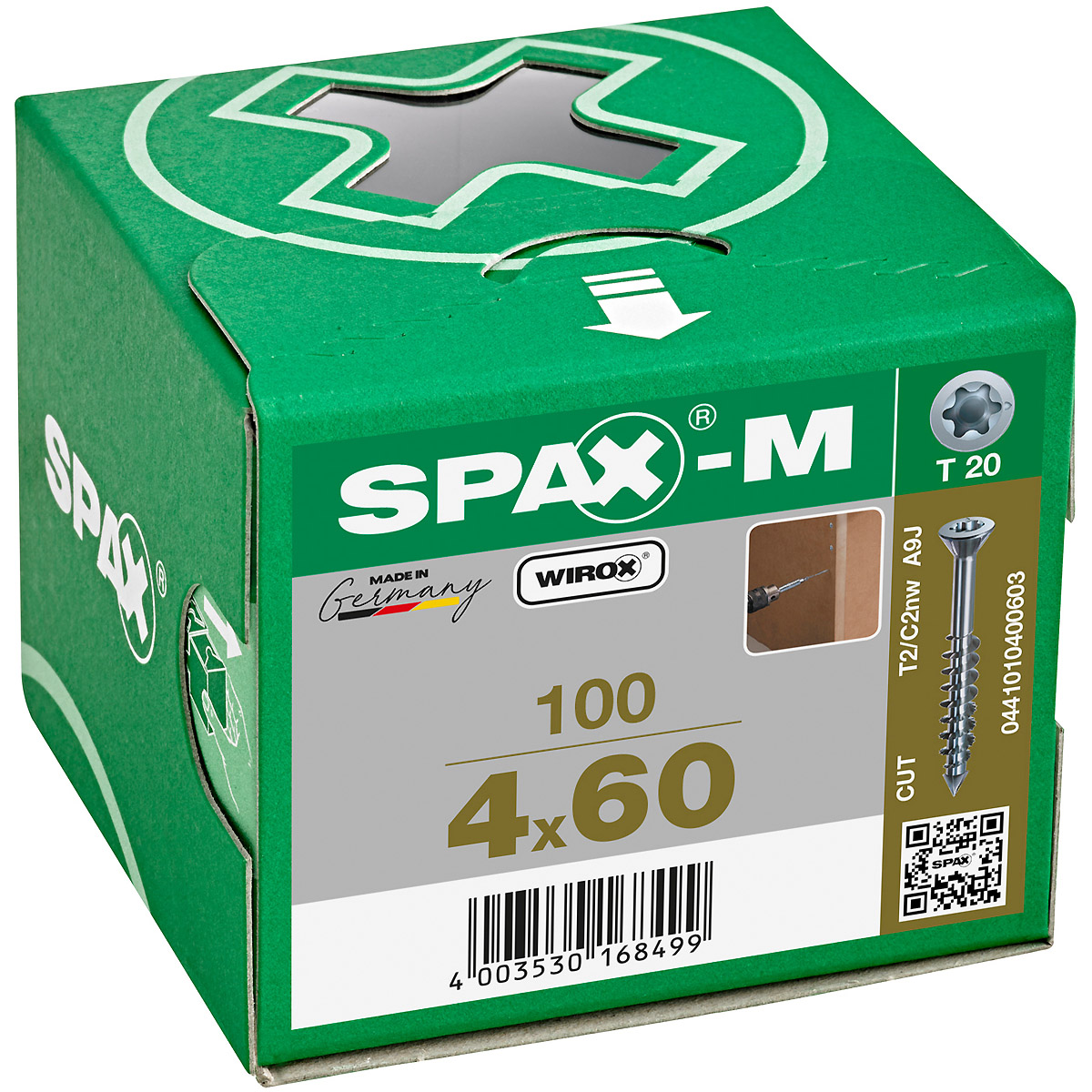 SPAX-M Senkkopf T-Star Plus T20 Teilgewinde Cut WIROX, 100 Stück