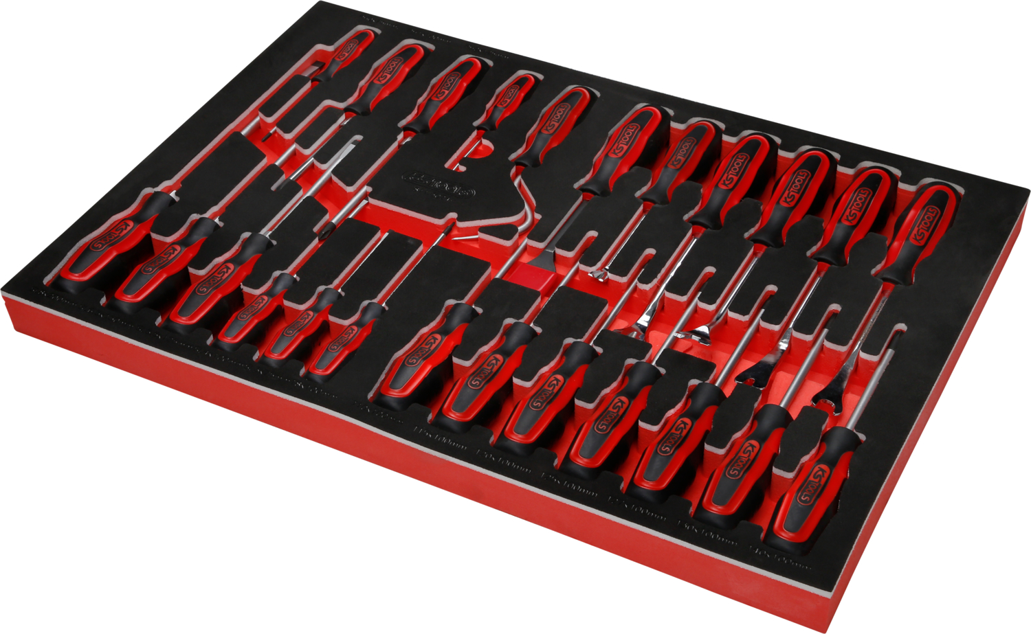 KS Tools Schraubendreher-Satz in Schaumstoffeinlage, 24-tlg