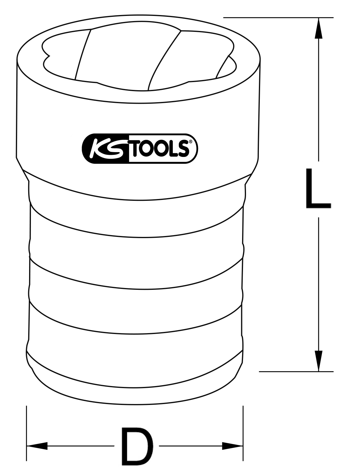 KS Tools 1/2" Spiral-Profil-Kraft-Stecknuss