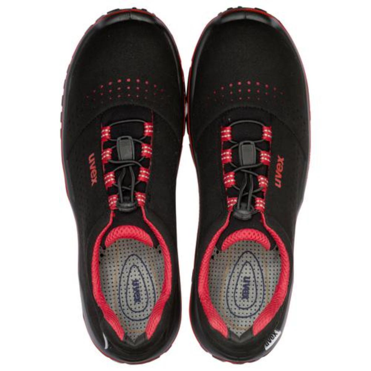 uvex motion style Sicherheitsschuh Halbschuhe S1, schwarz/rot