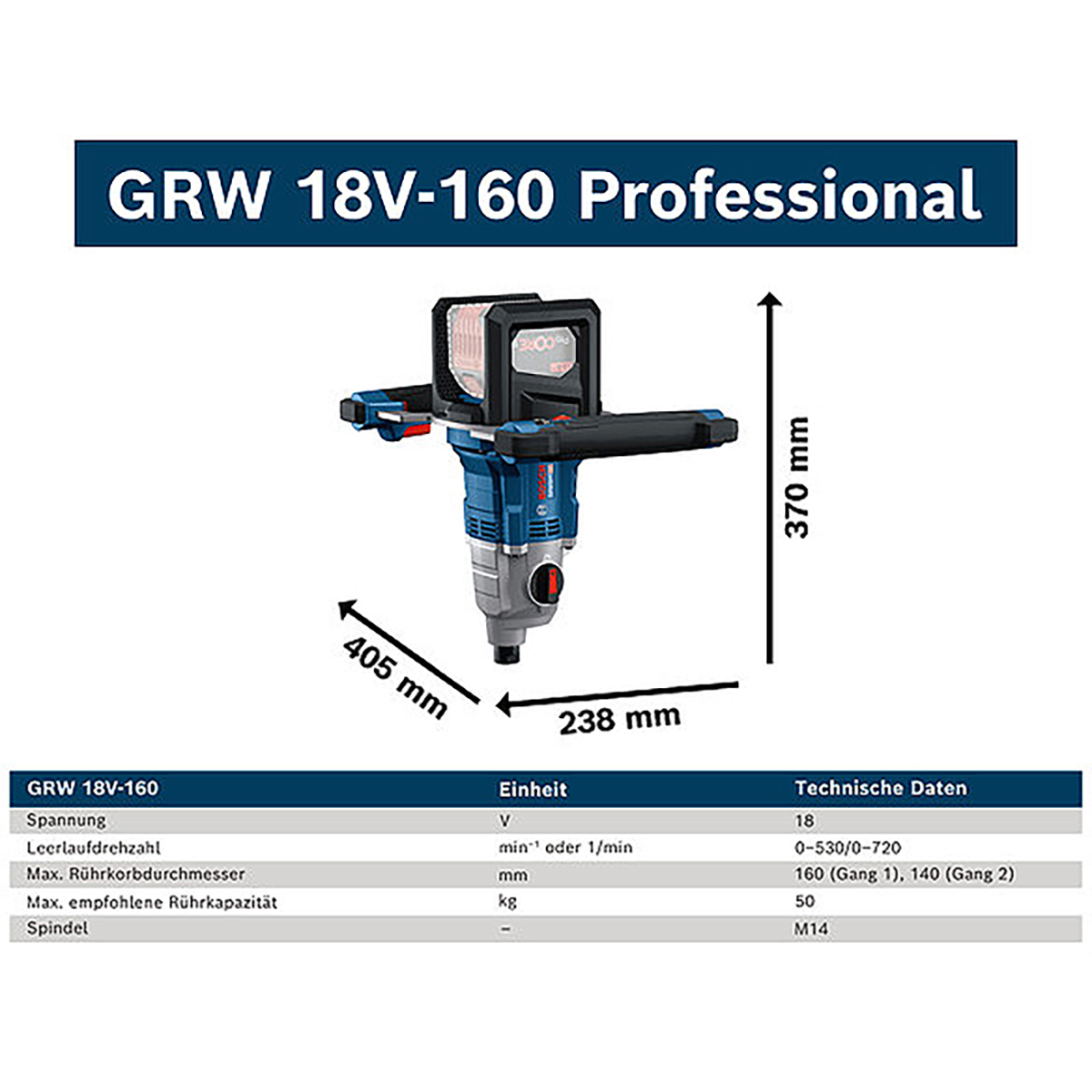 Bosch Rührwerk GRW 18V-160