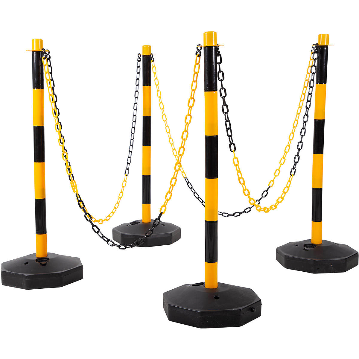 KS Tools Absperrpfosten-Satz mit Kette, 13-tlg