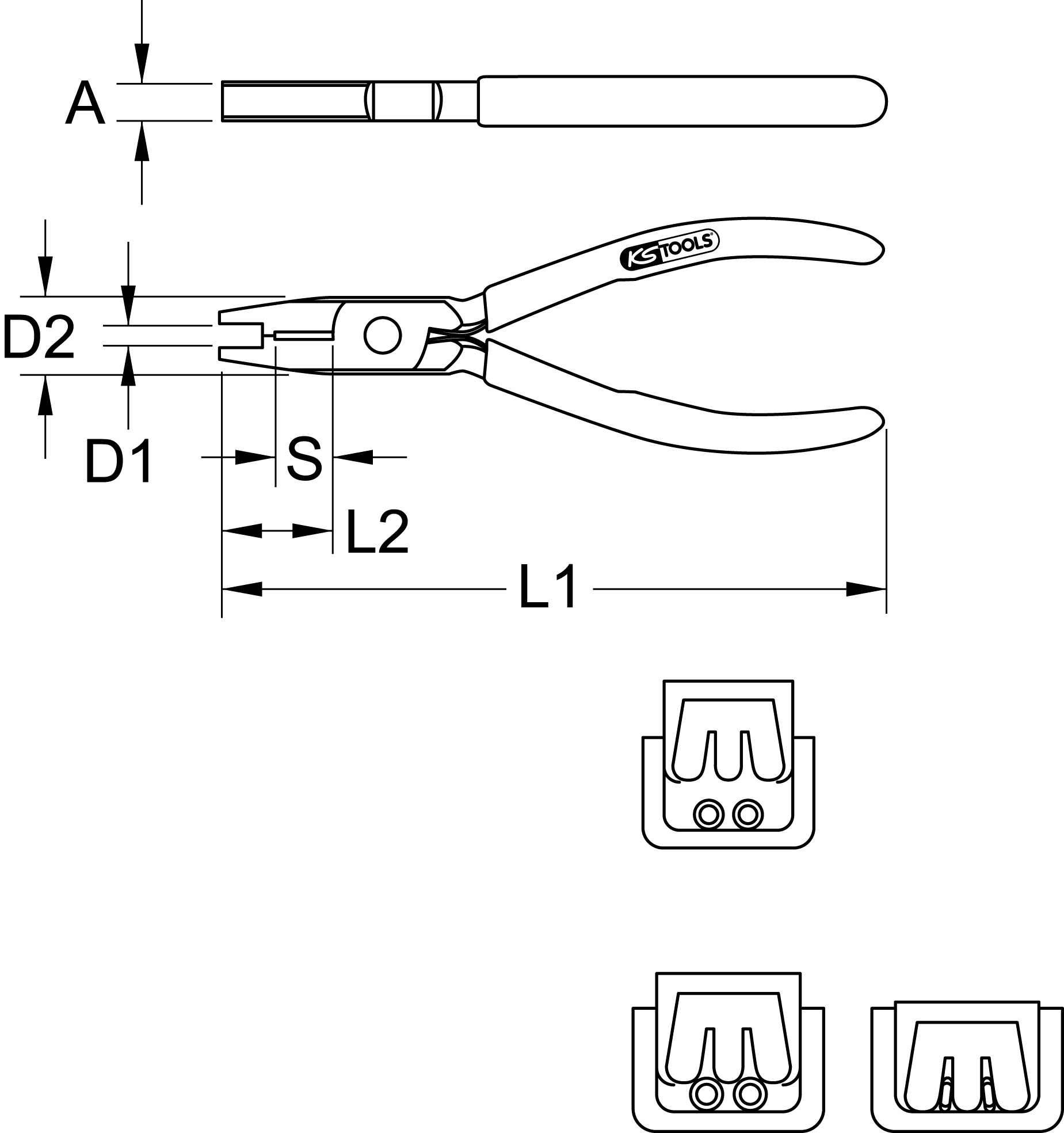KS Tools Crimpzange für Steckhülsen