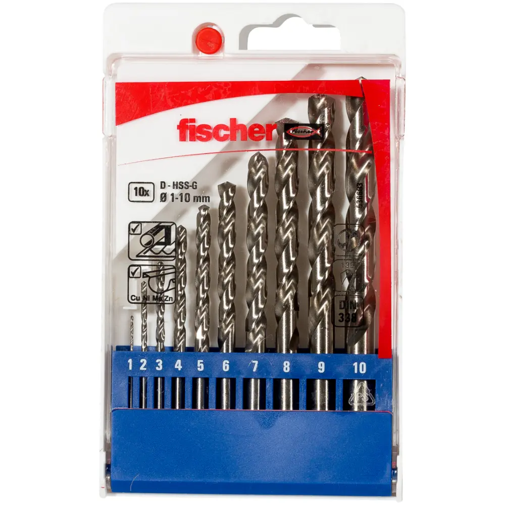 Fischer Metallbohrer D-HSS-G Set 1-10mm (10)