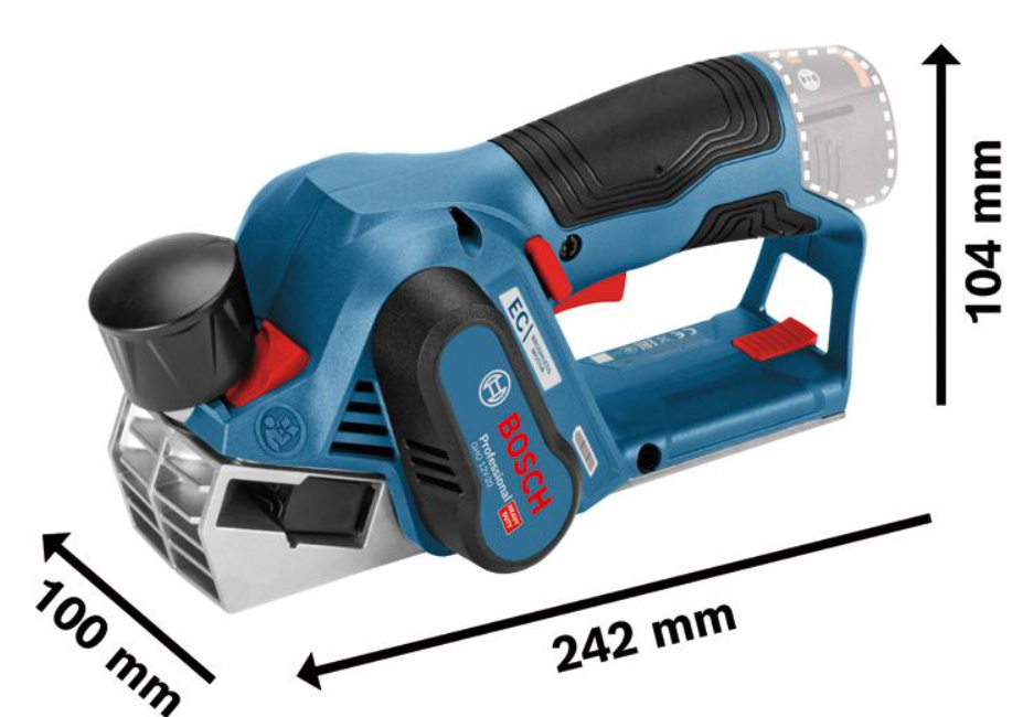 Bosch Akku-Hobel GHO 12V-20, Solo Version, L-BOXX