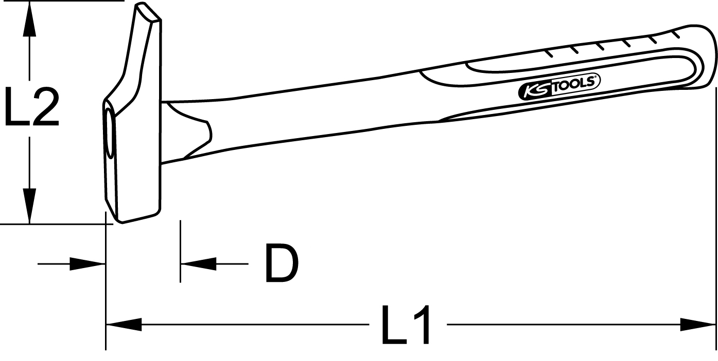 KS Tools Schreinerhammer, französische Form