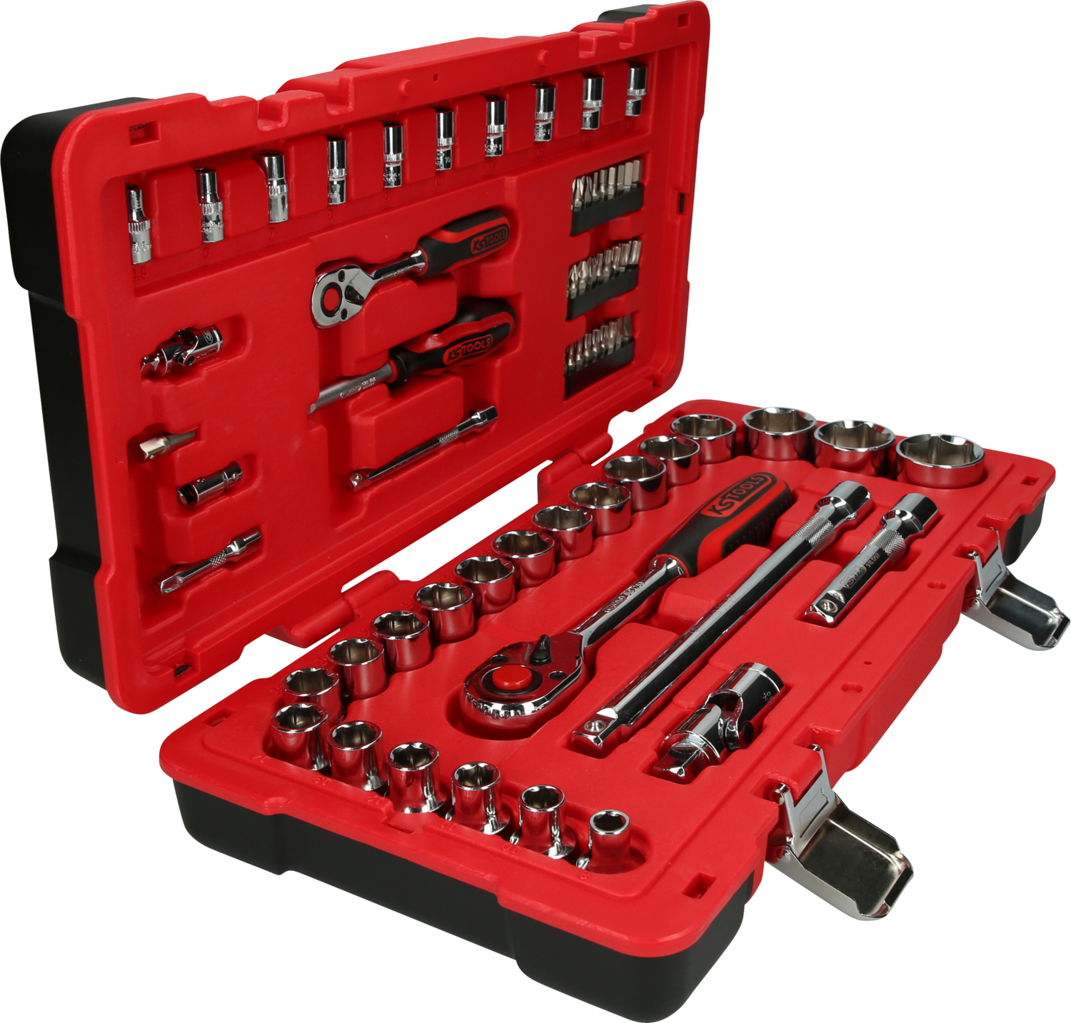 KS Tools 1/4"+1/2" CHROMEplus Steckschlüssel-Satz, 68-tlg