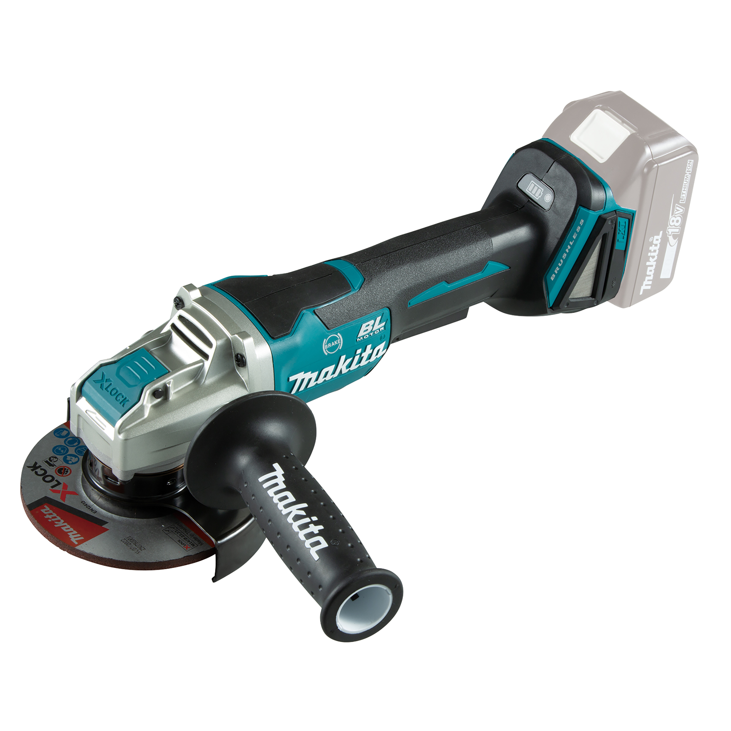 Makita Akku-Winkelschleifer 18V mit Paddelschalter - DGA520ZX1