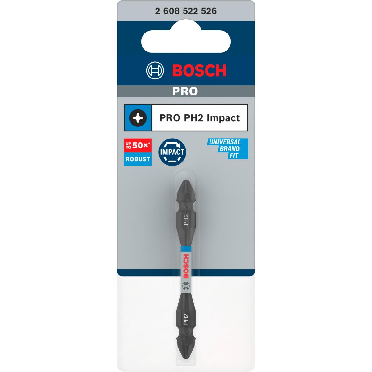 Bosch PRO Impact Schrauberbit mit Doppelklingen u. Pick and Click-Einsätzen,65mm
