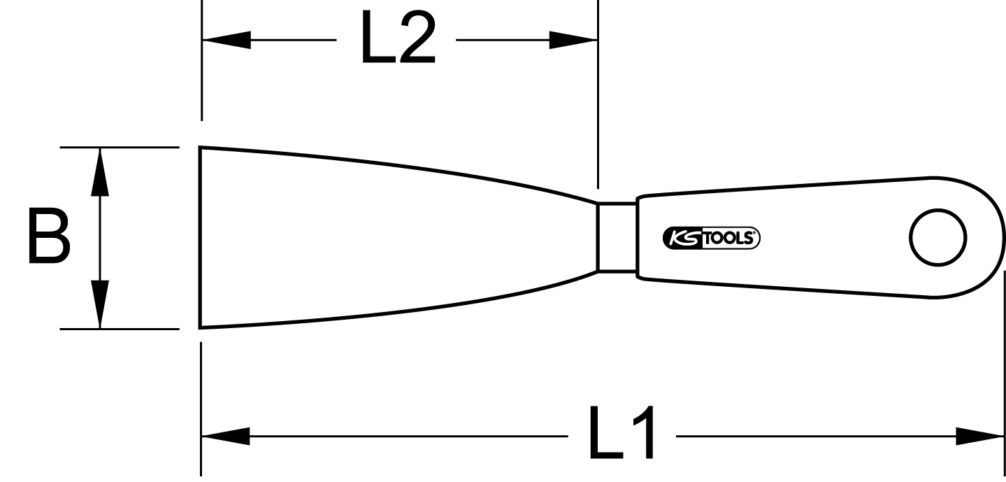 KS Tools TITANplus Spachtel, 210mm