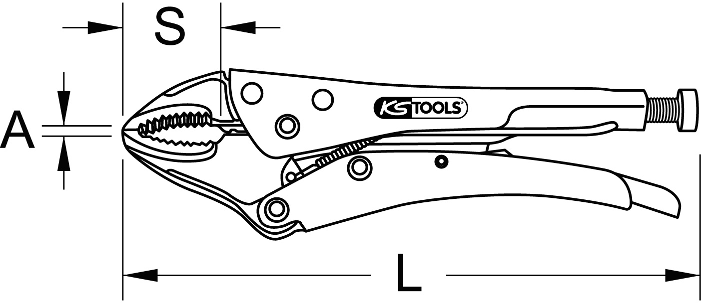 KS Tools Gripzange mit Easy-Release
