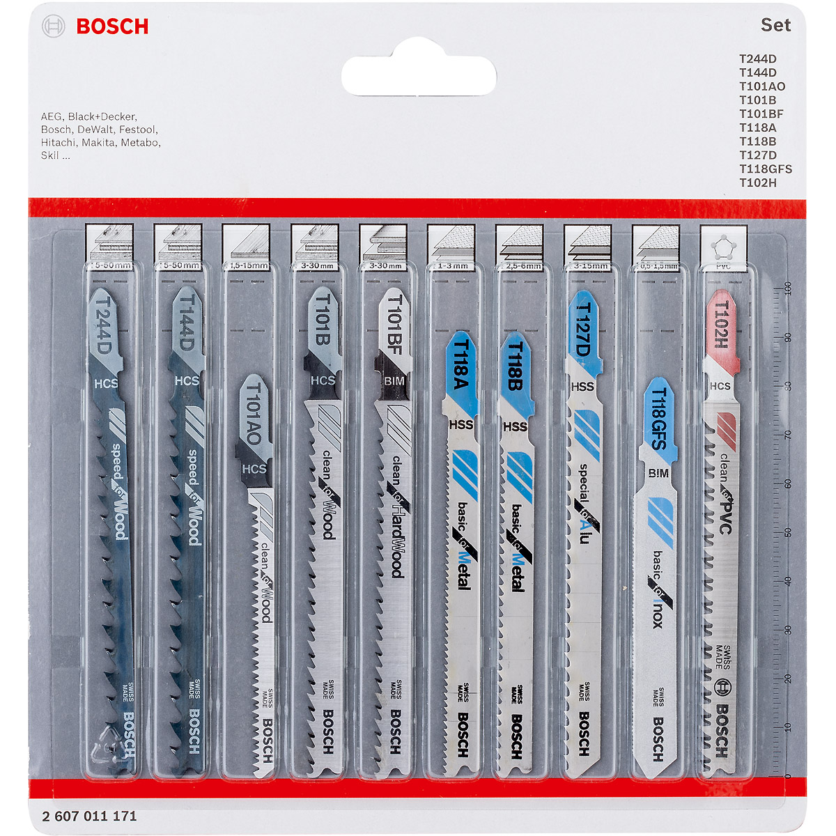 Bosch Stichsägeblatt-Set All in One, 10-teilig