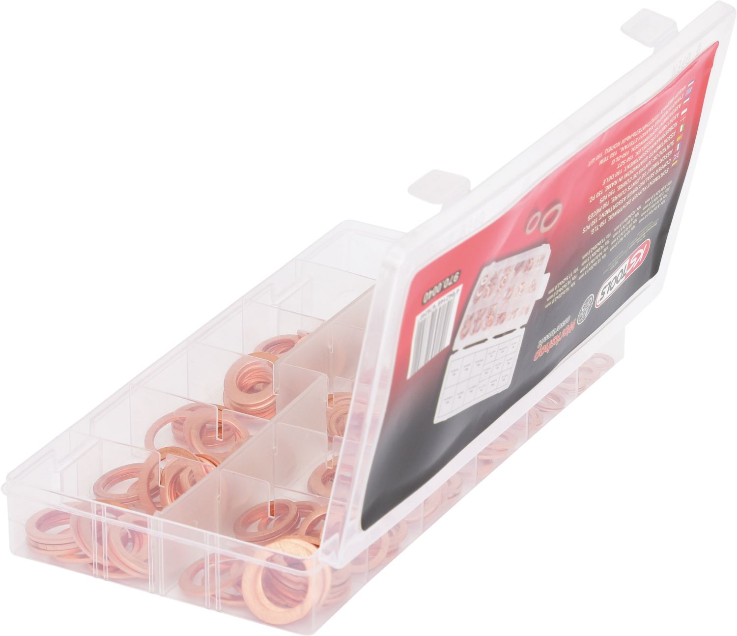 KS Tools Sortiment Kupfer-Dichtringe, Ø 5-17,5mm, 150-tlg