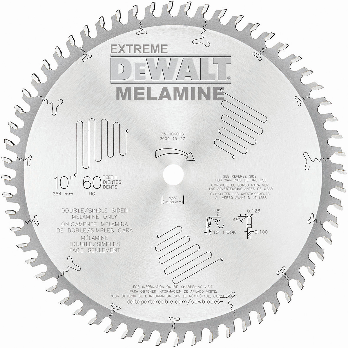 DEWALT EXTREME Kreissägeblatt stationär Laminat