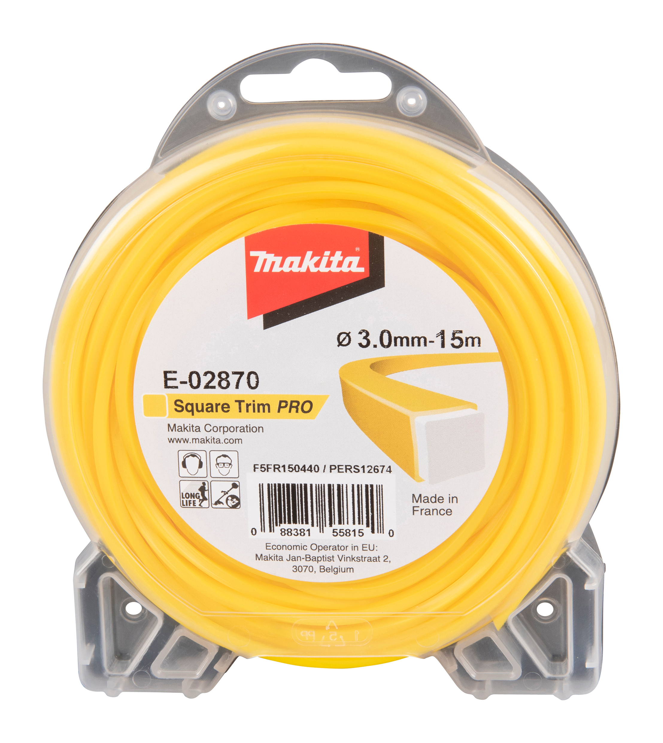 Makita Mähfaden 4kant, 3,0 mm x 15 m - E-02870