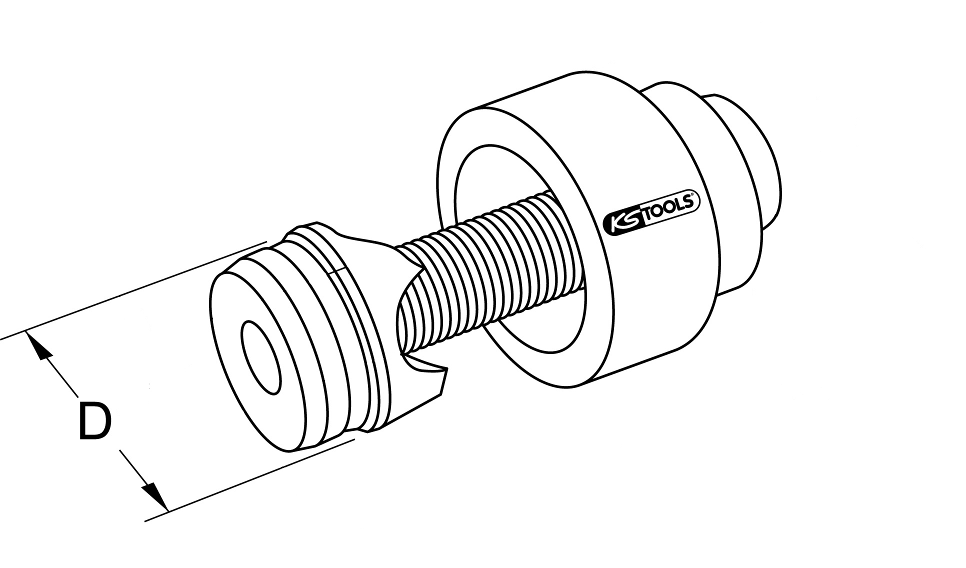 KS Tools Schraublochstanze mit Spanbruch