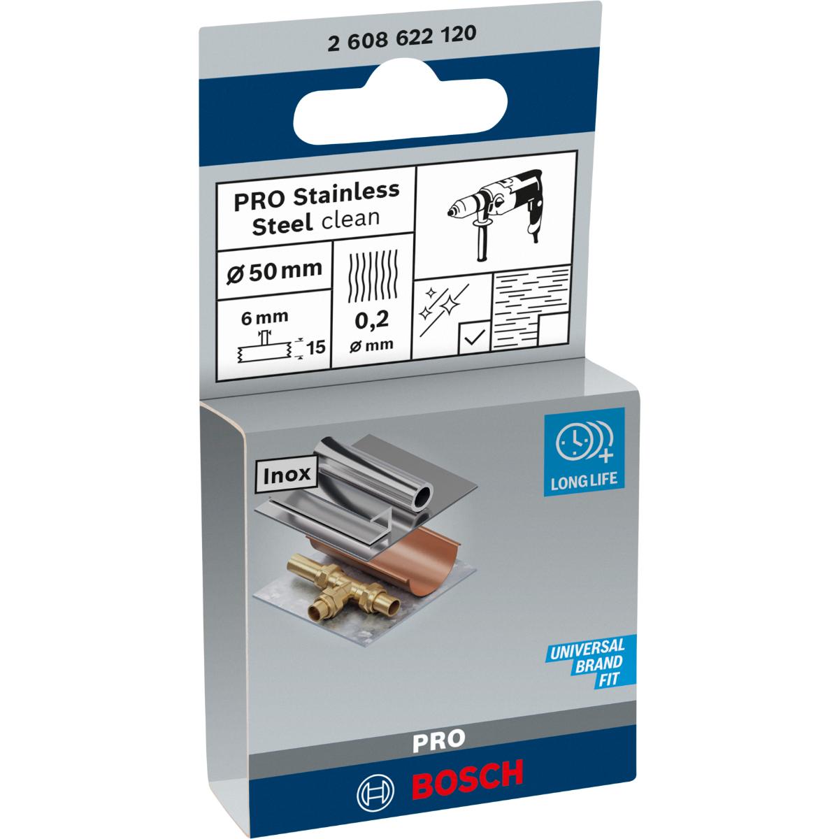 Bosch PRO Scheibenbürste, gewellt, rostfrei, 4500 U/ min