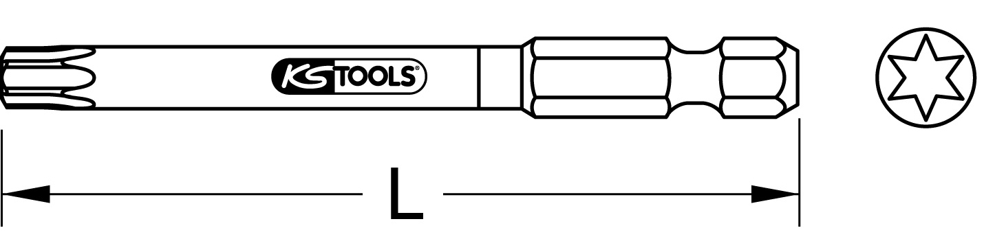 KS Tools 1/4" TORSIONpower Bit Torx