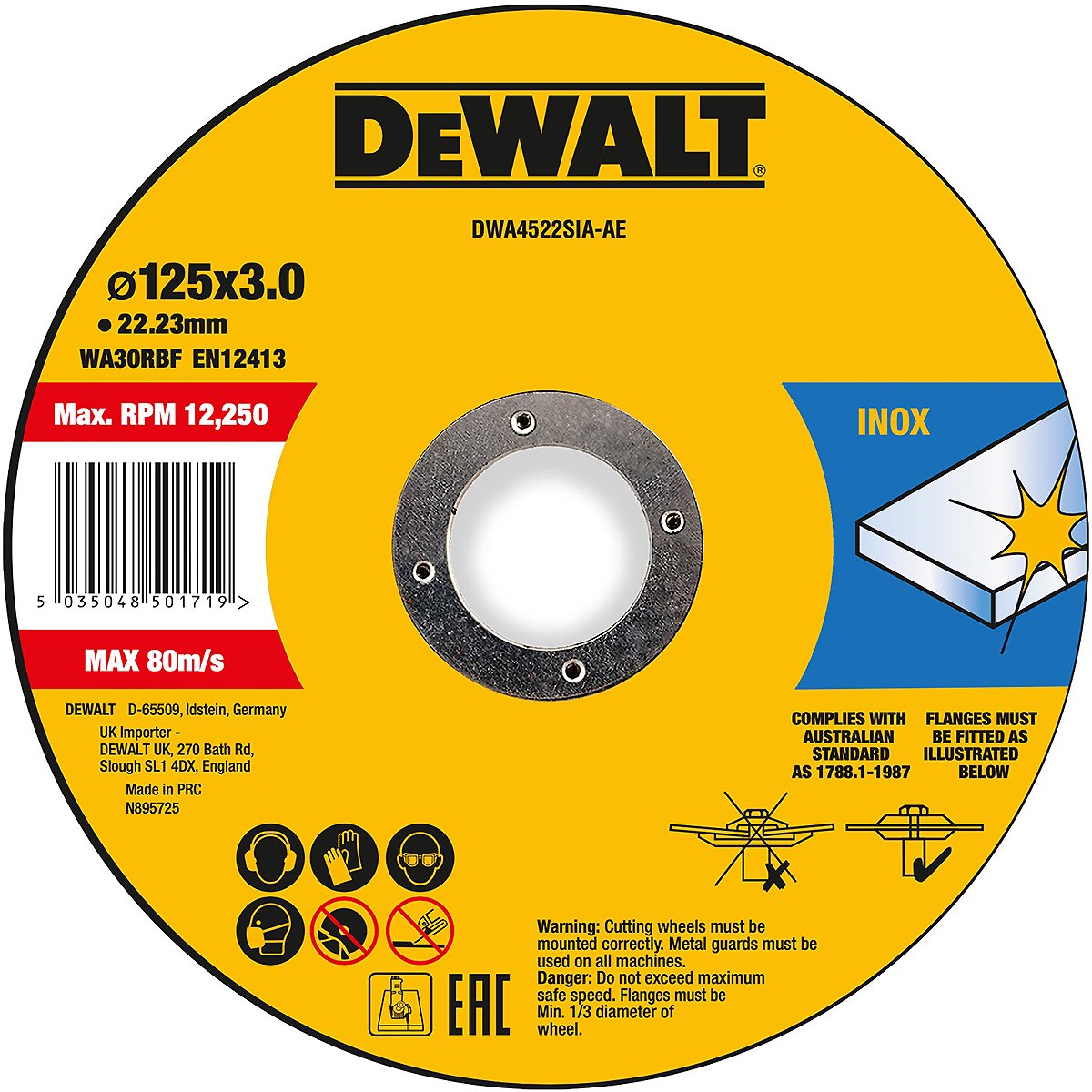 DEWALT High Performance Trennscheibe Inox ø 125mm
