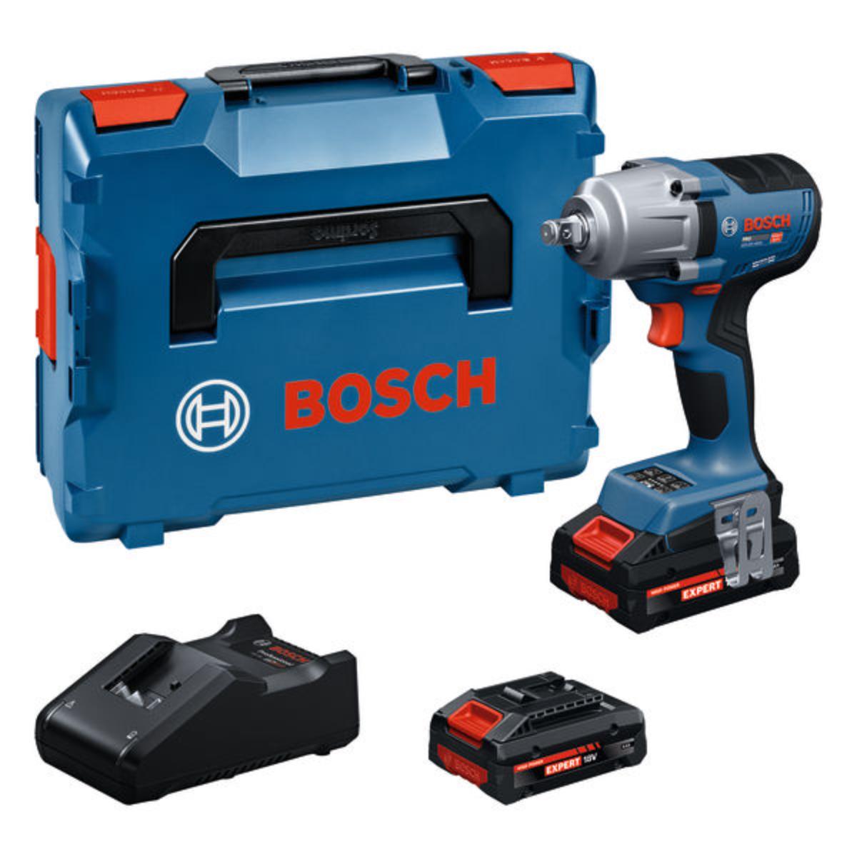 Bosch Akku-Drehschlagschrauber GDS18V-450H, 2x Akku EXBA18V-40 in L-BOXX
