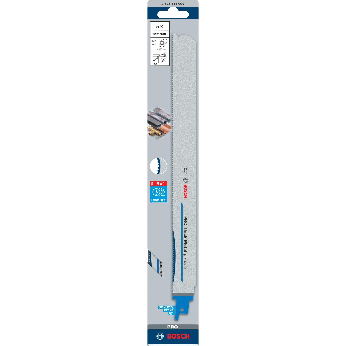 Bosch PRO Thick Metal precise S1237HBF Blatt,1,1 x 25 x 300 mm - 5 Stück