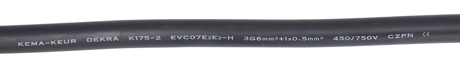 efuturo Ladekabel gerade, Typ 2 auf Typ 2 Stecker, 1 Phase, bis zu 7,4 kW, 32 A, 230 V, Mode 3, 5m