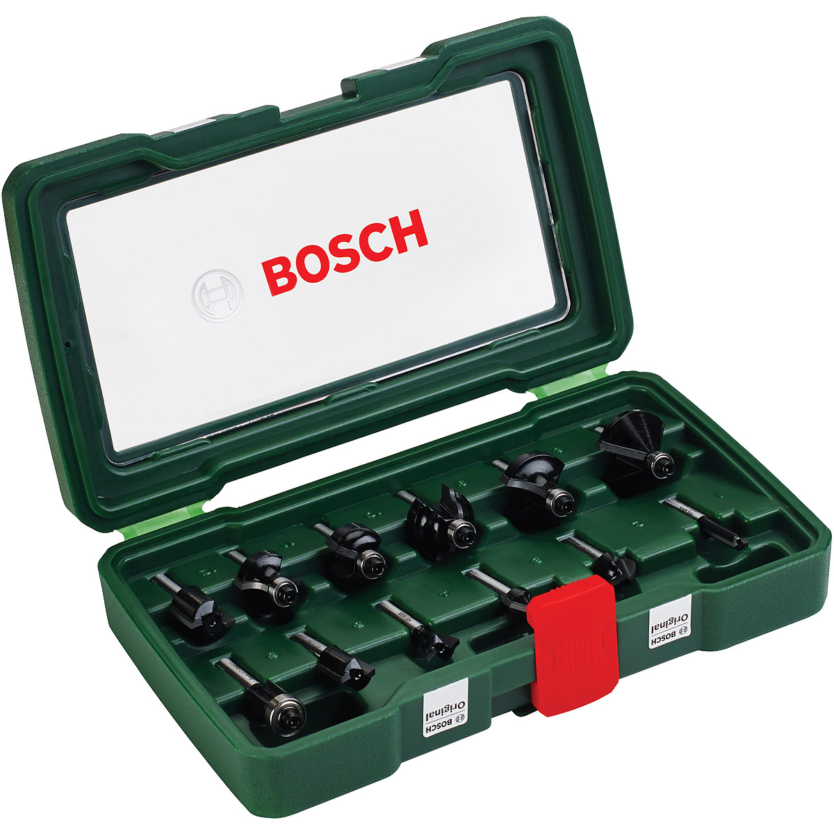 Bosch HM-Fräser-Set mit 1/4"-Schaft, 12-teilig