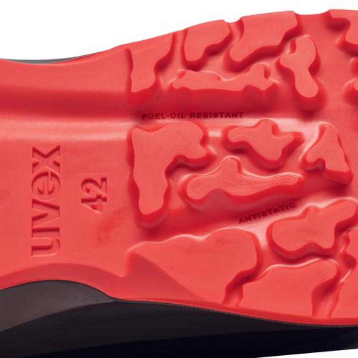 uvex 1 x-craft Sicherheitsschuh Halbschuhe S3L, schwarz/rot