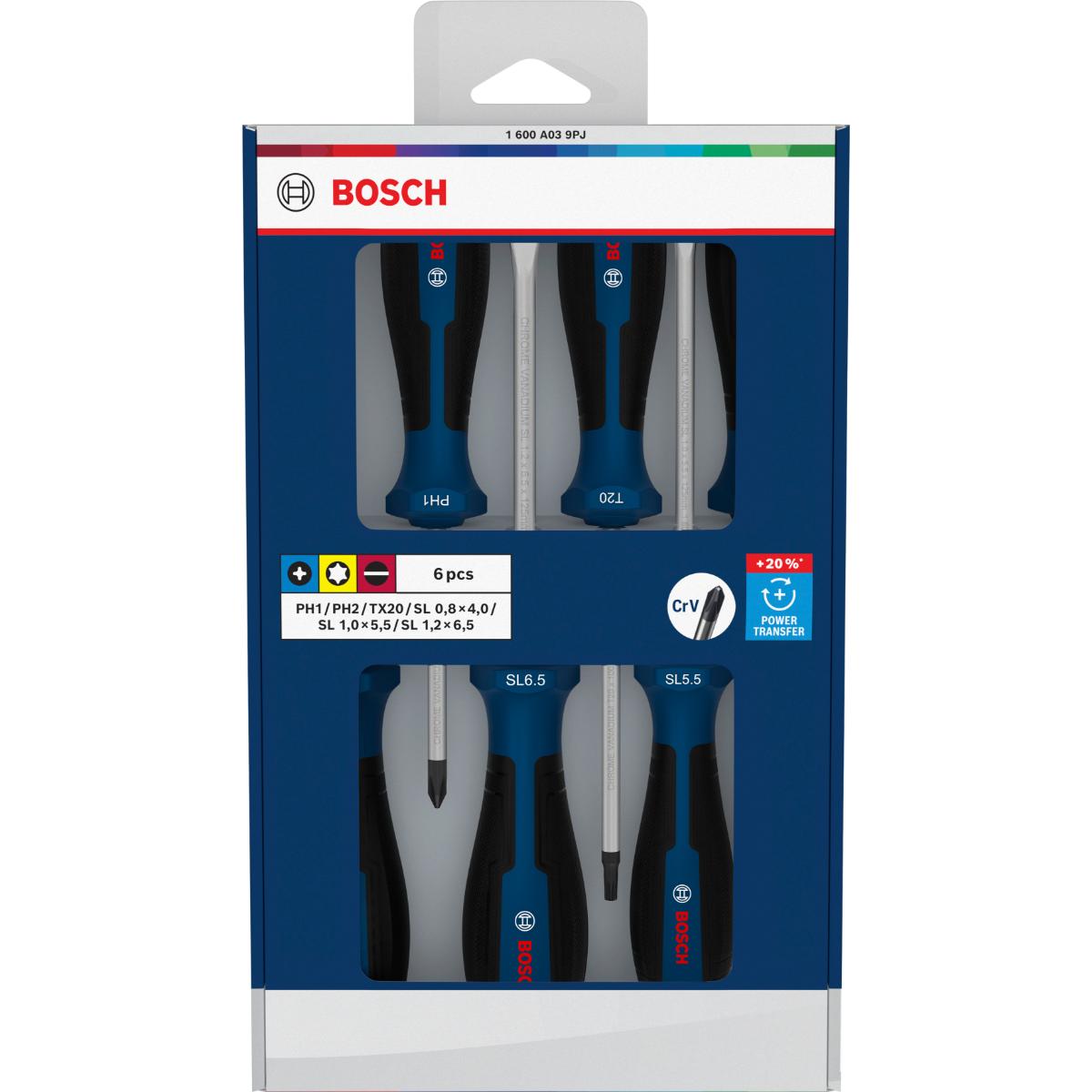 Bosch Schraubendreher PH/TX/SL, 6-teilges Set