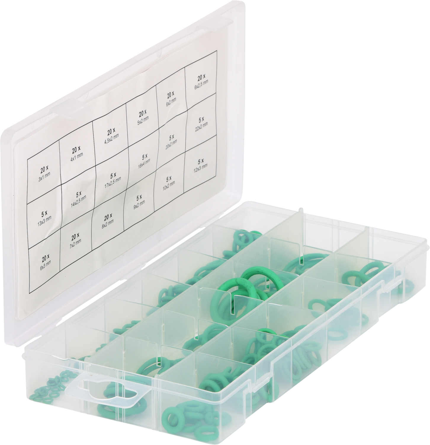 KS Tools Sortiment O-Ringe, HNBR, Innen Ø 3-22mm, 225-tlg