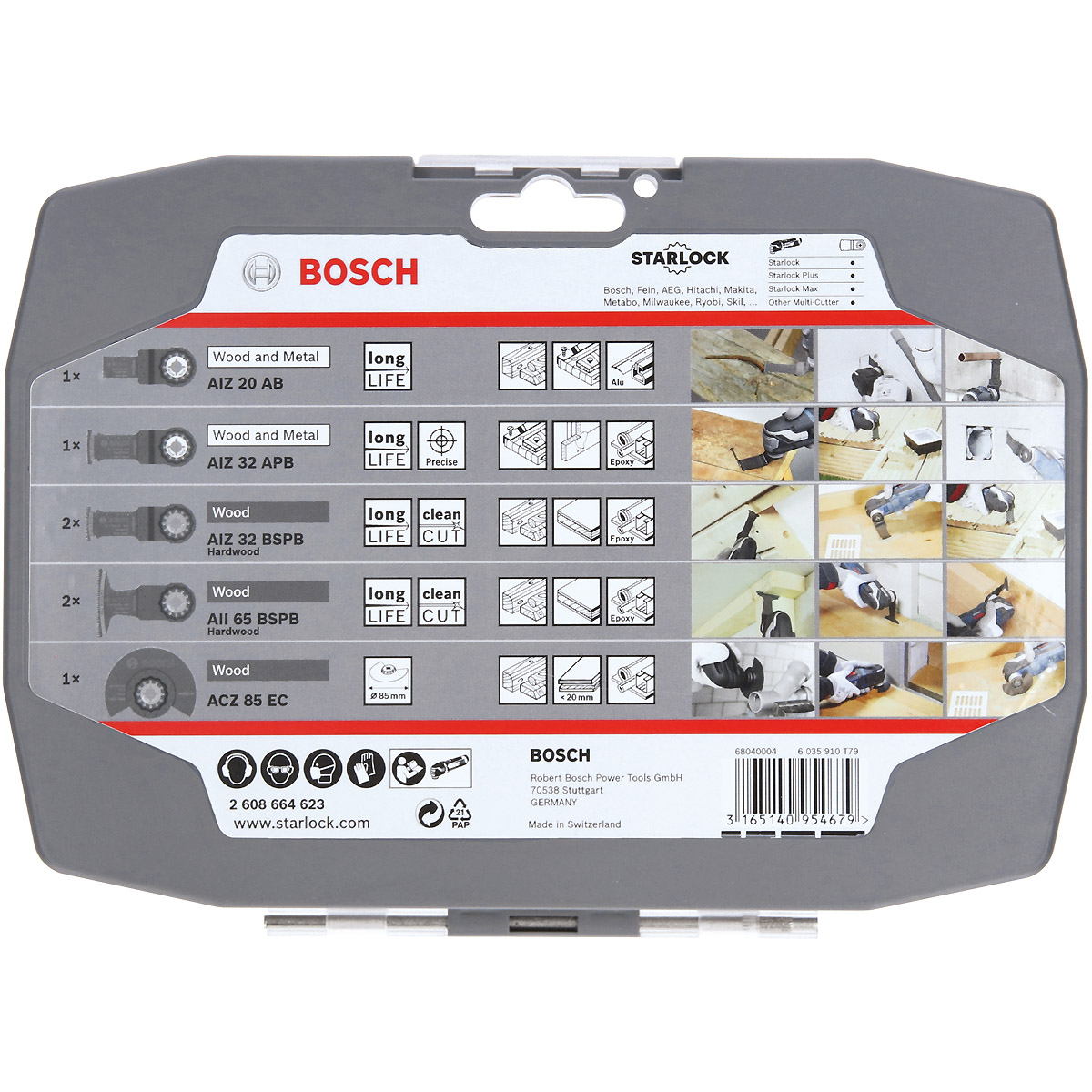Bosch Starlock-Set für Holz, 6+1-teilig