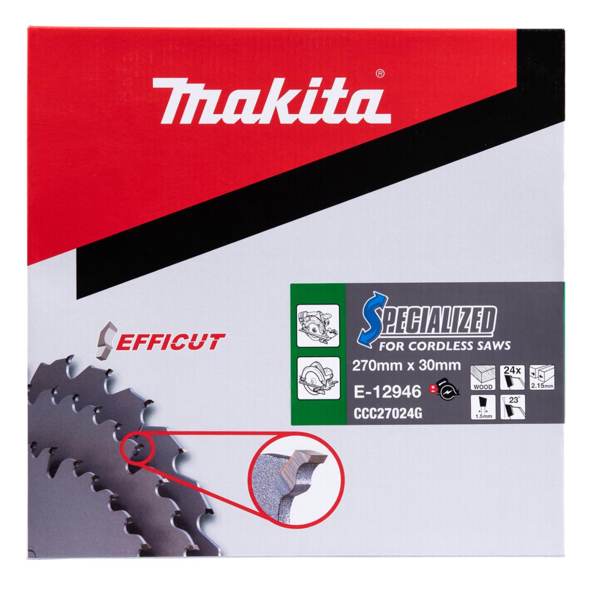 Makita Sägeblatt 270x2,15x30, 24Z EFFICUT - E-12946