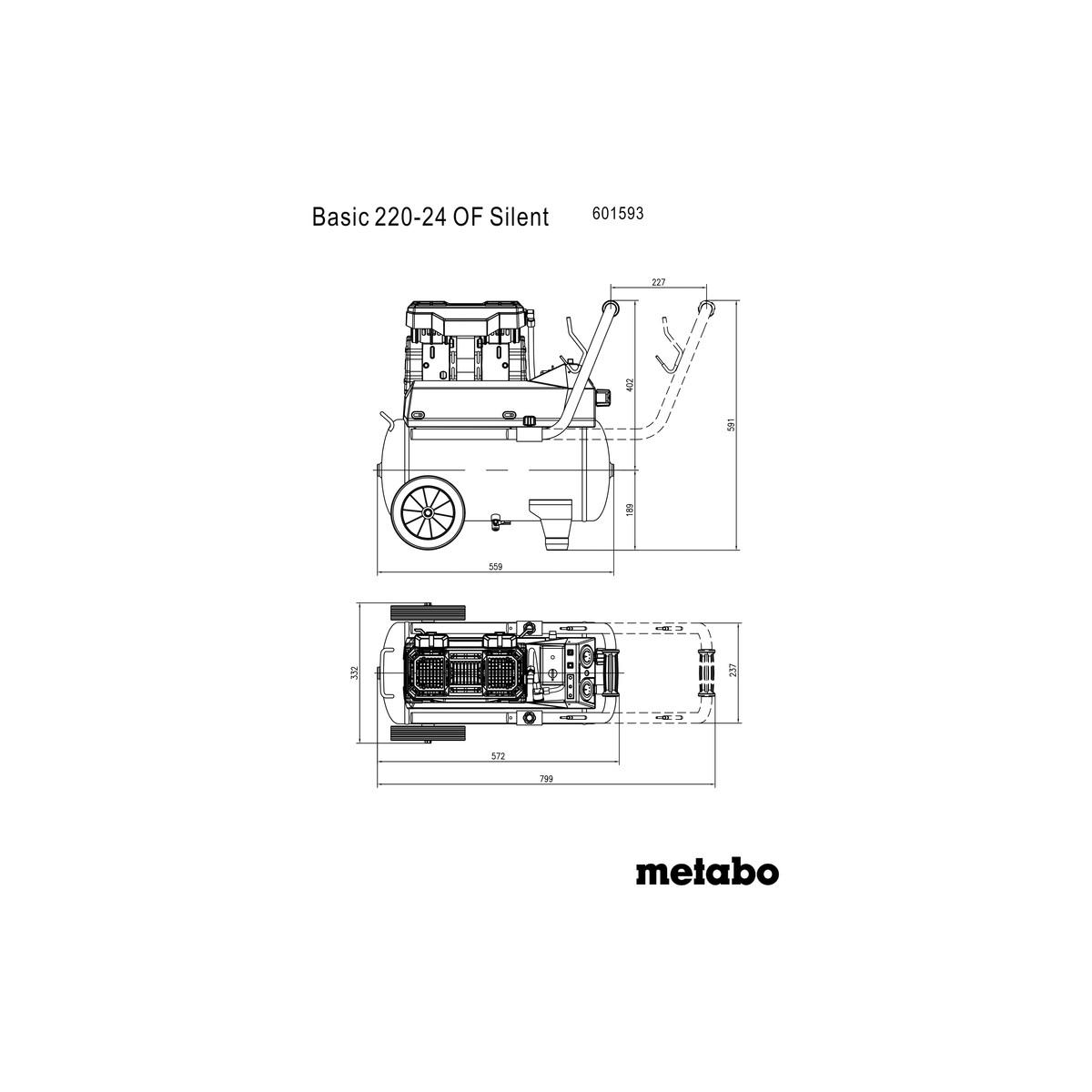 Metabo Kompressor Basic 220-24 OF Silent - Karton