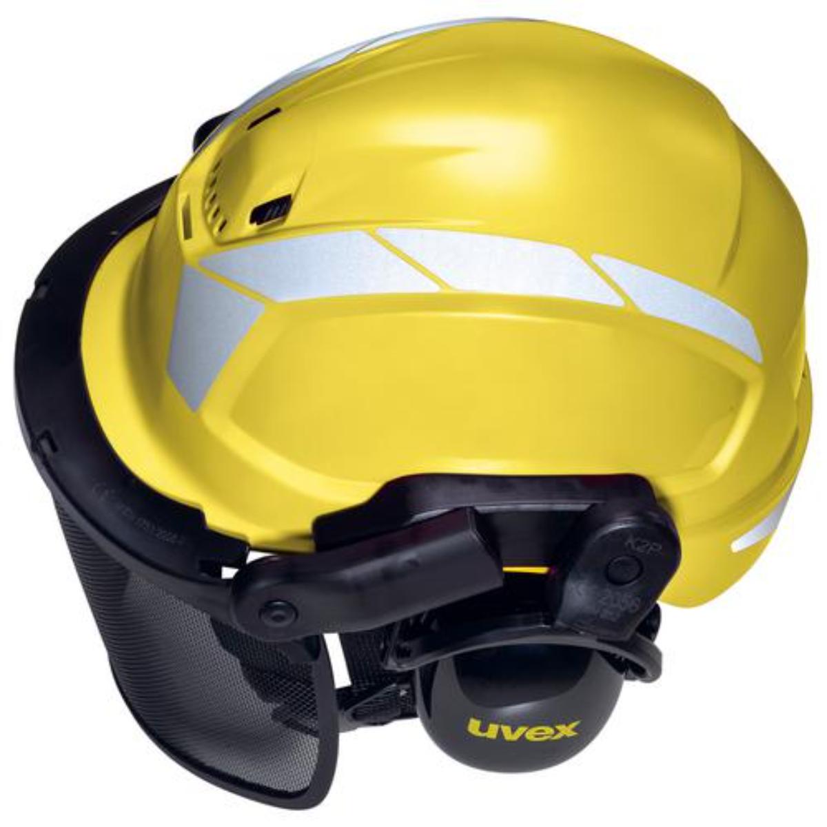 uvex pheos forestry Schutzhelm inkl. Waldarbeiter-Set - pheos B-S-WR, pheos Waldarbeitervisier u. ph