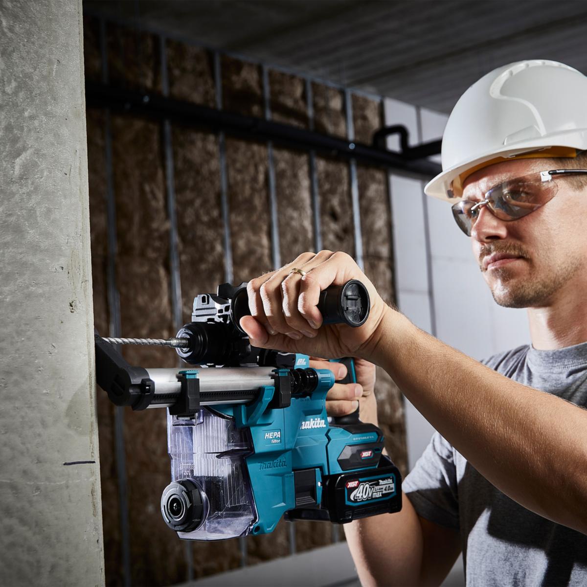 Makita Akku-Kombihammer 40V max. - SDS-PLUS - 2,1 J - 20 mm - HR010GD201