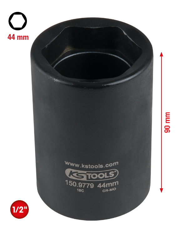 KS Tools 1/2" Traggelenk-Stecknuss für PSA, 44 mm